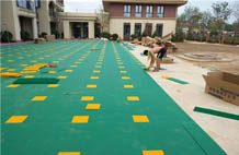 亞強(qiáng)體育施工案例:塑膠幼兒園場地施工,